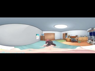 3D 4K VR 360 and 3D - Rear KizunaAI while Mimiku wiating her turn !?
