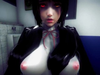 [DATE A LIVE] POV Kurumi dominates you at public toilet (3D PORN)