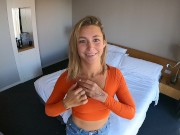 Blonde girl fucked in hotel room - real couple story